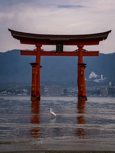 Postcard scene from a trip to Japan